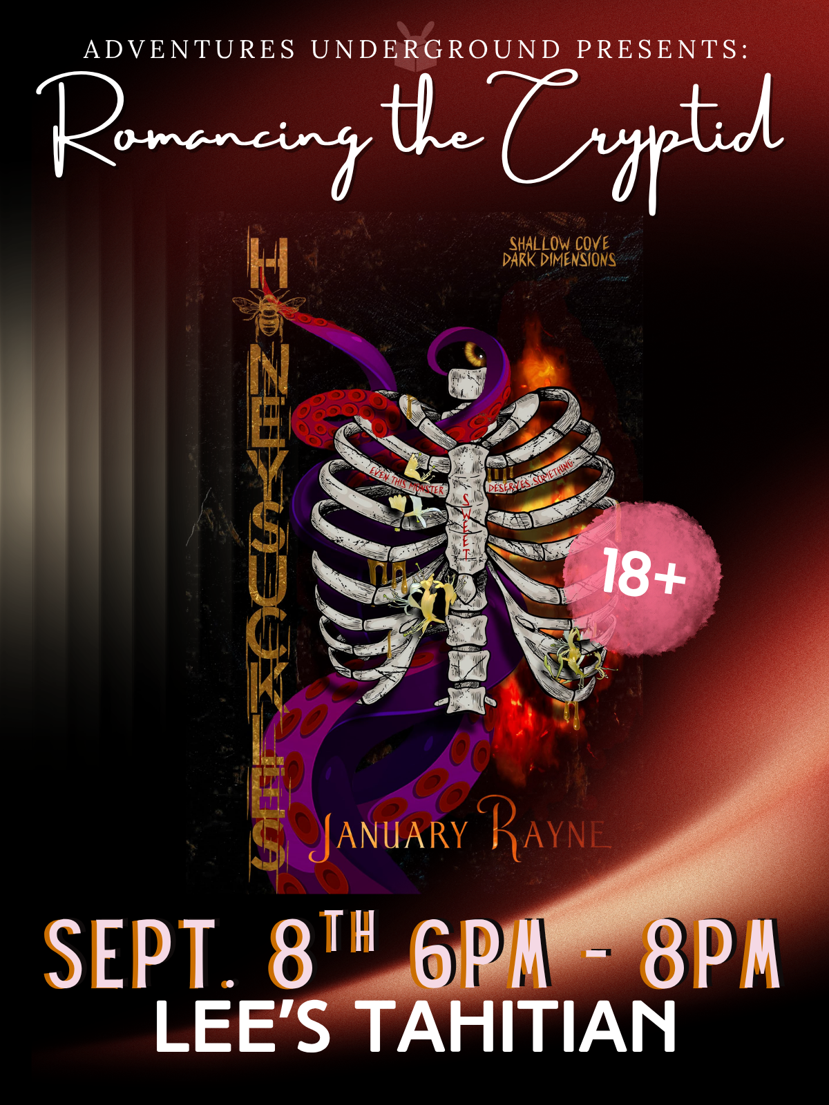 Honeysuckles by January Rayne - Meeting Tuesday, September 8th at 6PM at Lee's Tahitian